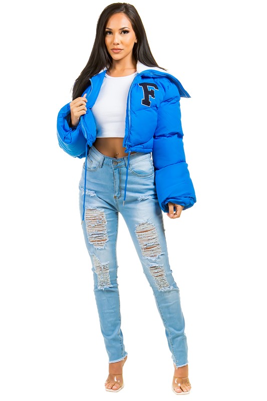 LEZ PUFFER JACKET BLUE